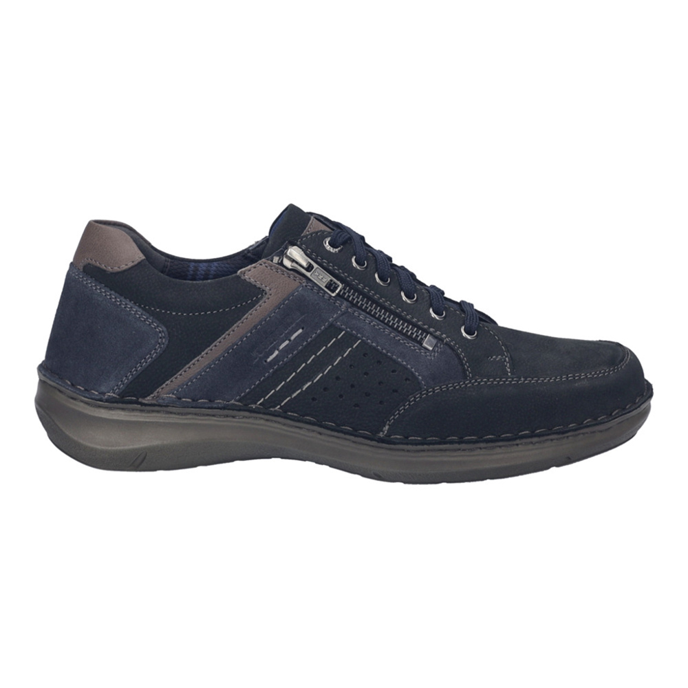Chaussures Confortables Josef Seibel New Anvers 06 Pour Homme - Largeur K (extra Large), Cuir Véritable, Semelle En PU - Lacets, Style Classique