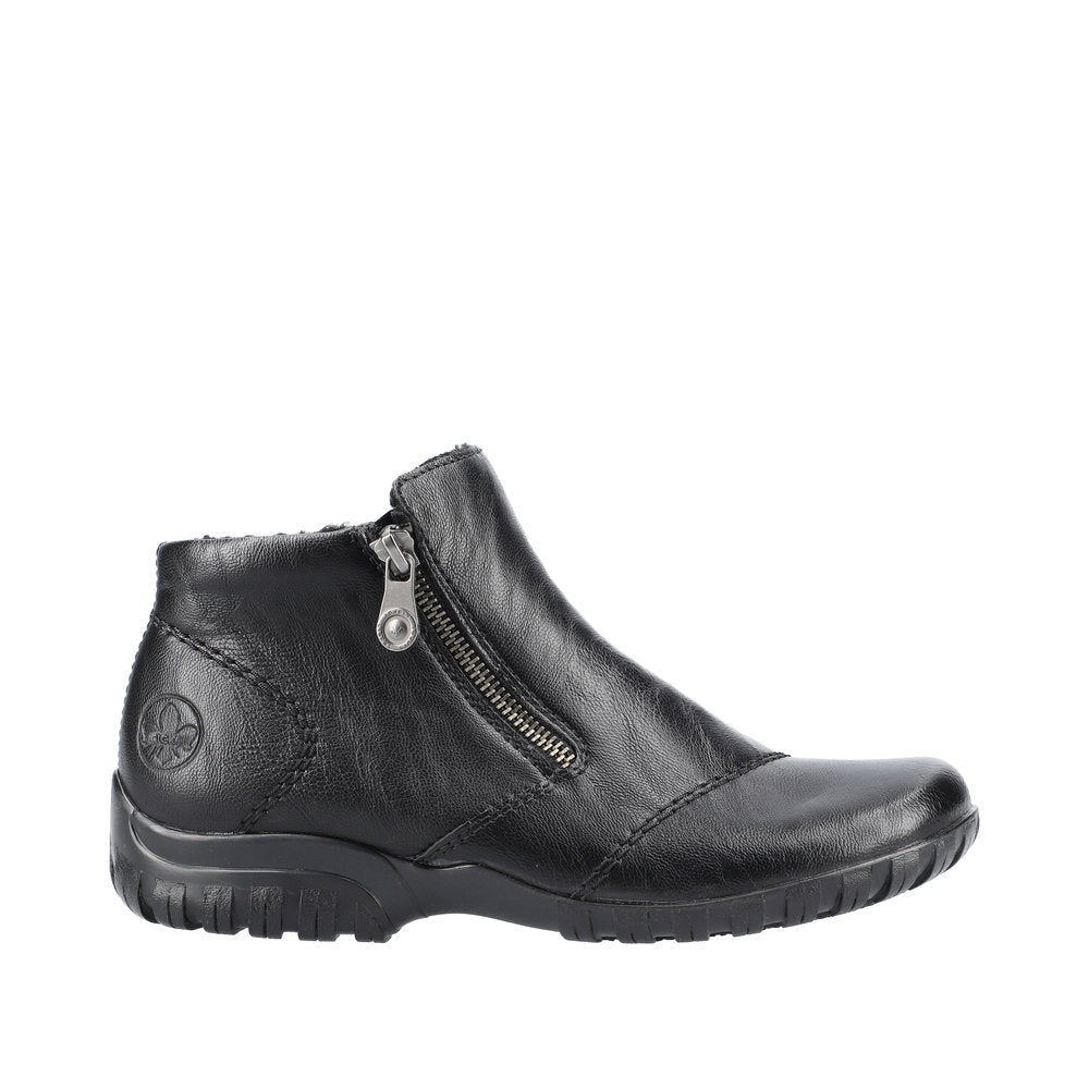 Rieker L4663 01 Black Boot Shoes By Post