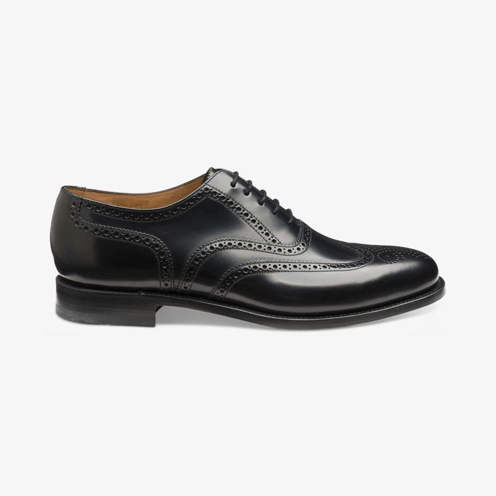 Loake 202 Black Polished Leather Brogue Shoe – Shoes By Post