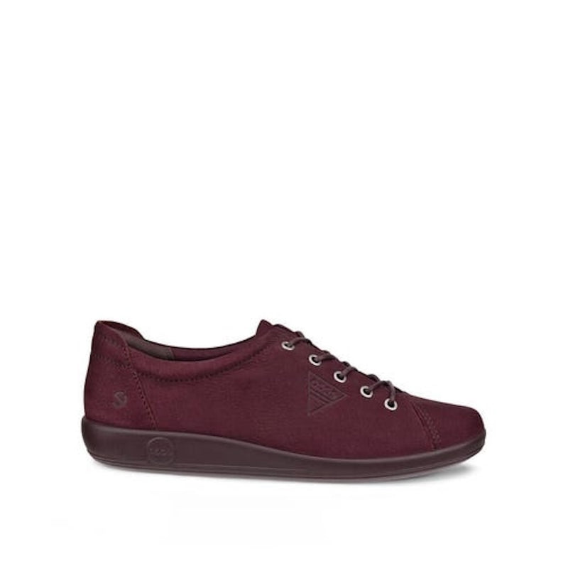 ECCO Soft 2.0 206503 02385 Lace Up Leather Fig Shoe