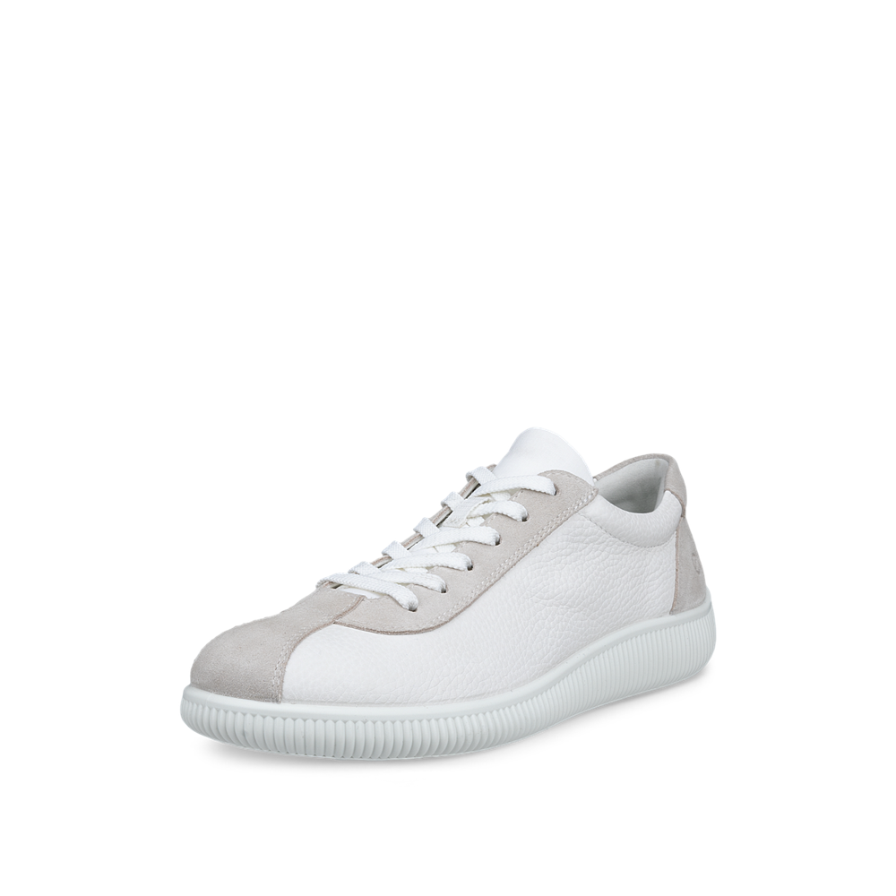 Ecco Soft Zero W Lace Up White/Shadow White Shoe - 22025352292