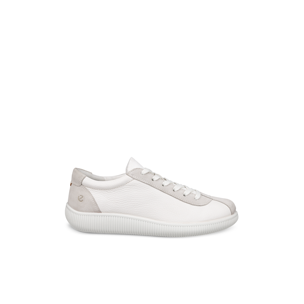 Ecco Soft Zero W Lace Up White/Shadow White Shoe - 22025352292