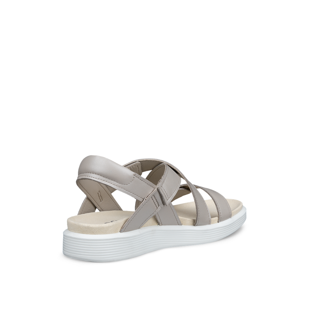 Ecco Soft Sandal W Cross Strap Pure Cashmere Metallic Sandal - 23881361564