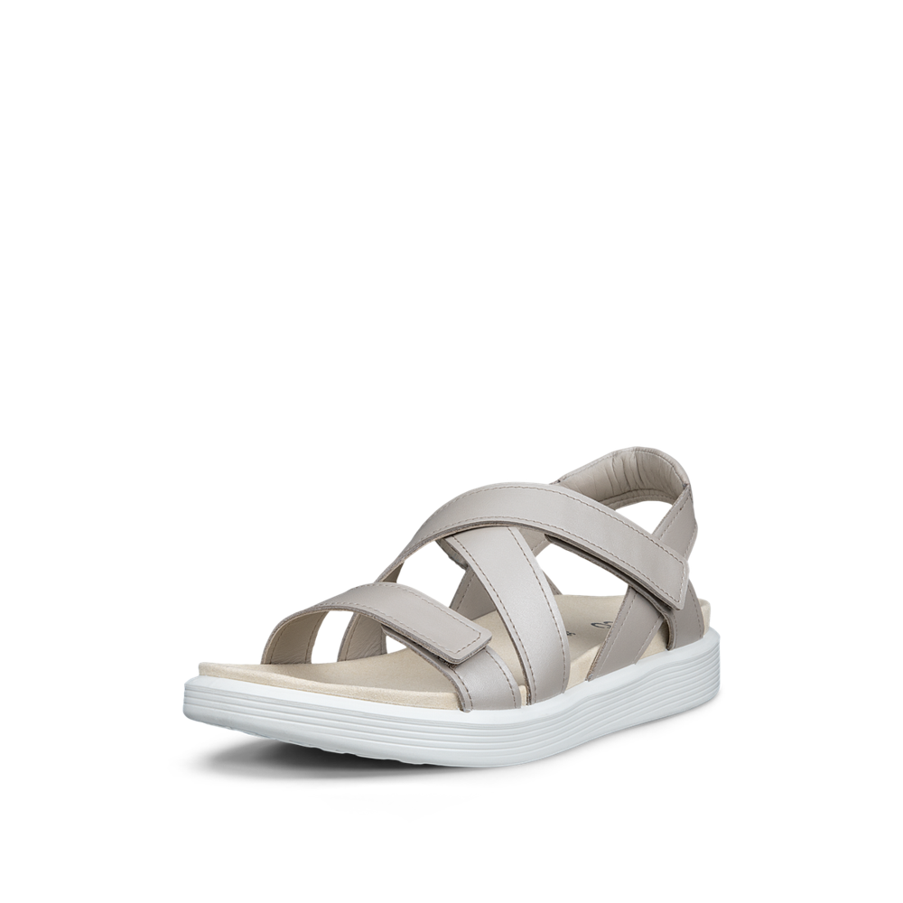 Ecco Soft Sandal W Cross Strap Pure Cashmere Metallic Sandal - 23881361564