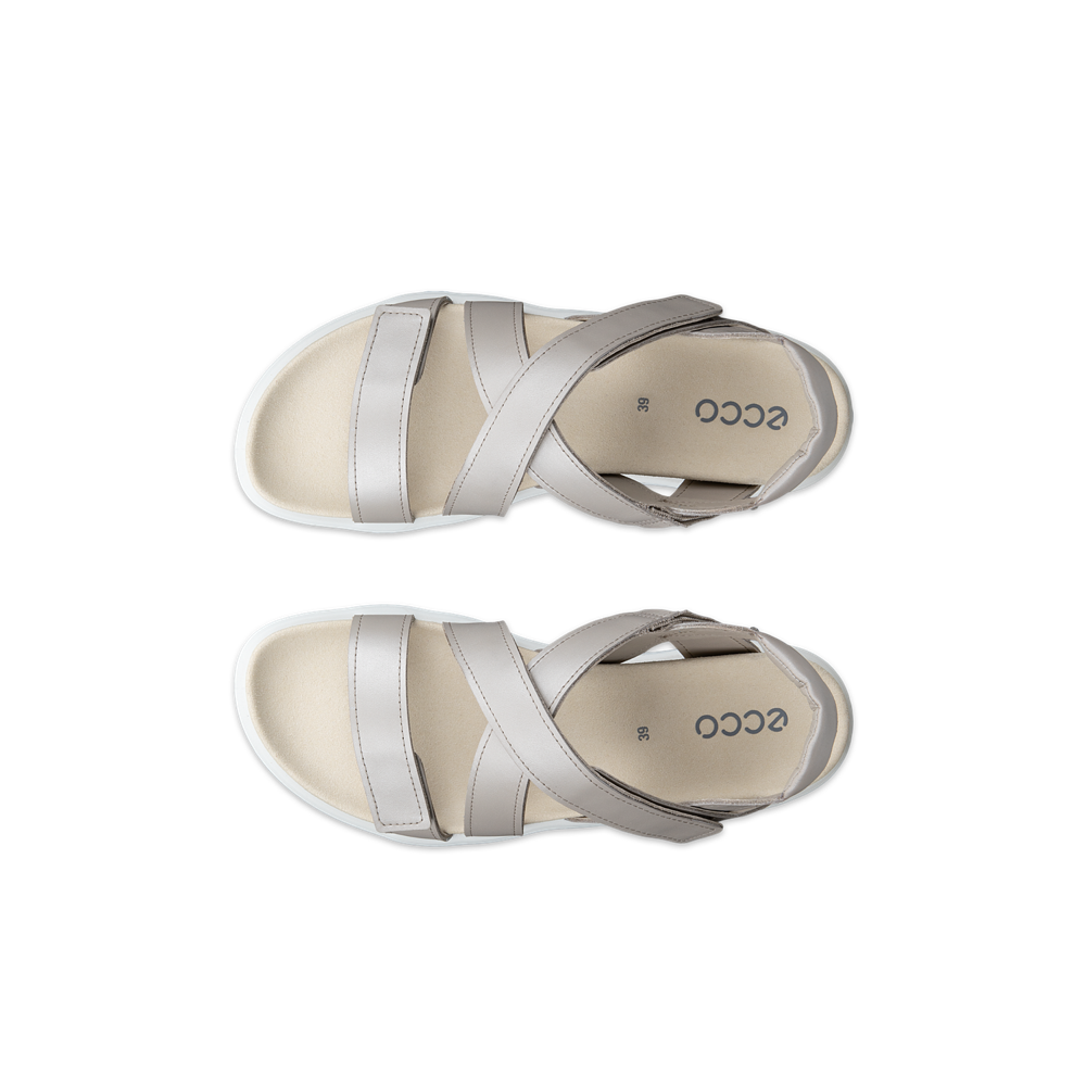 Ecco Soft Sandal W Cross Strap Pure Cashmere Metallic Sandal - 23881361564