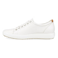 Ecco Soft 7 430003-01007 White W Lace up Shoe