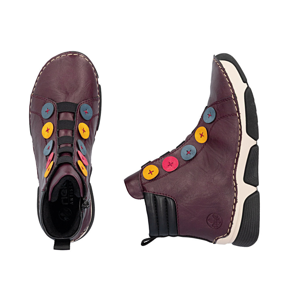 Rieker 45977-30 Angela Brombeer/Royal Boot
