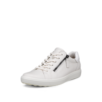 Ecco Soft 7 Side Zip White/Bright White Shoe - 49055350696