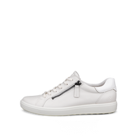 Ecco Soft 7 Side Zip White/Bright White Shoe - 49055350696