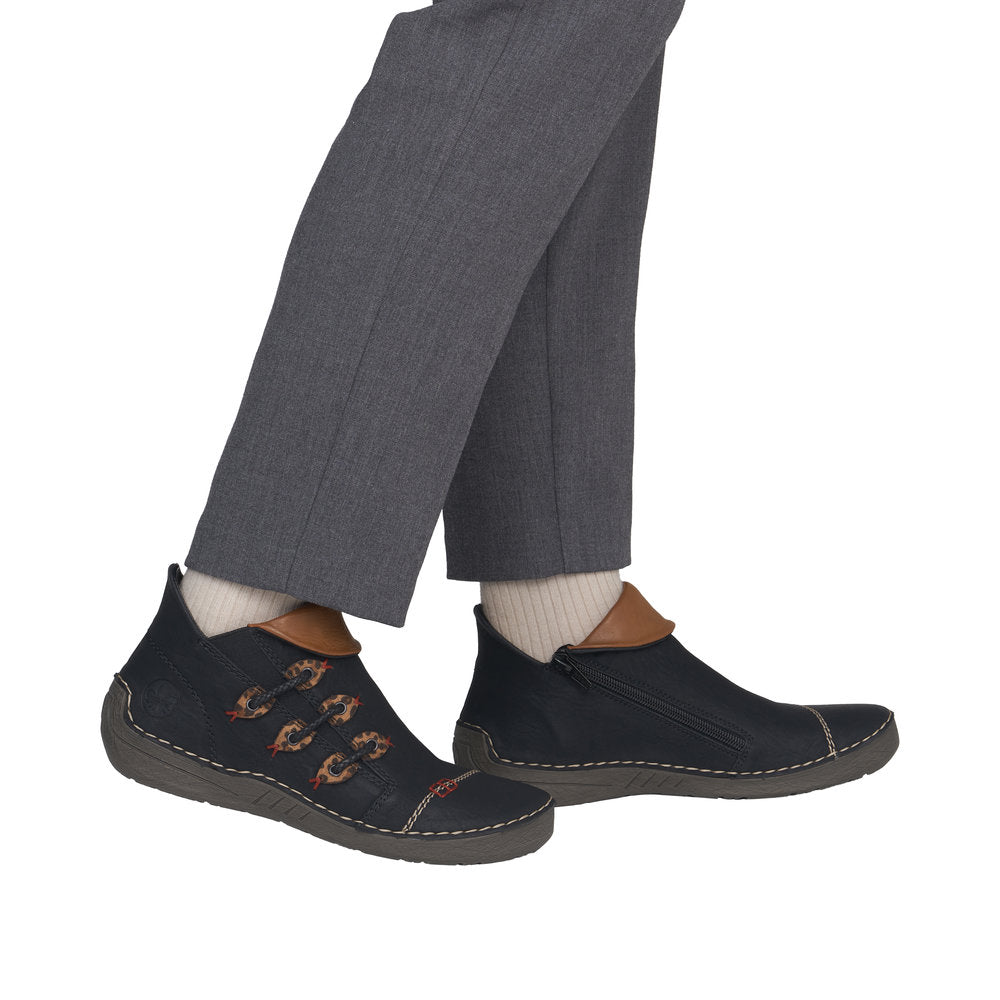 Rieker 72581-00 Angela Schwarz/Leo-Nuss Boot