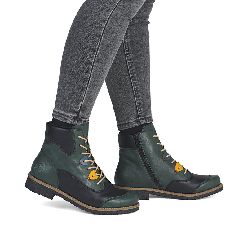 Rieker 73510-90 Womens Green Boots