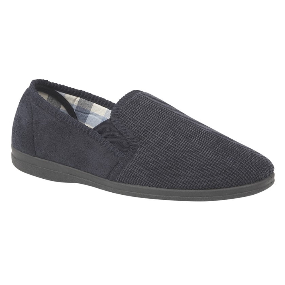 Sleepers Harry Navy Synthetic Suede/Textile Slipper