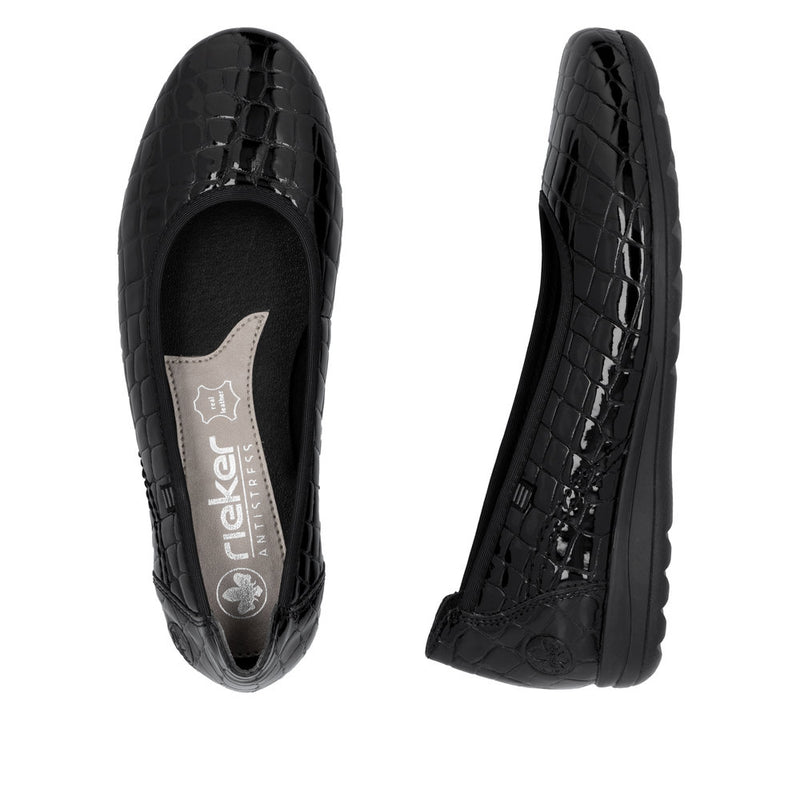 Rieker L9350-01 Womens Black Shoes