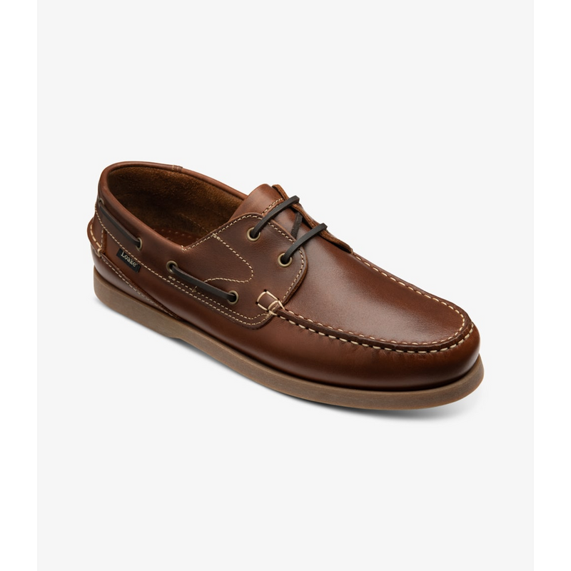 Loake Lymington Brown Waxy Leather Shoe