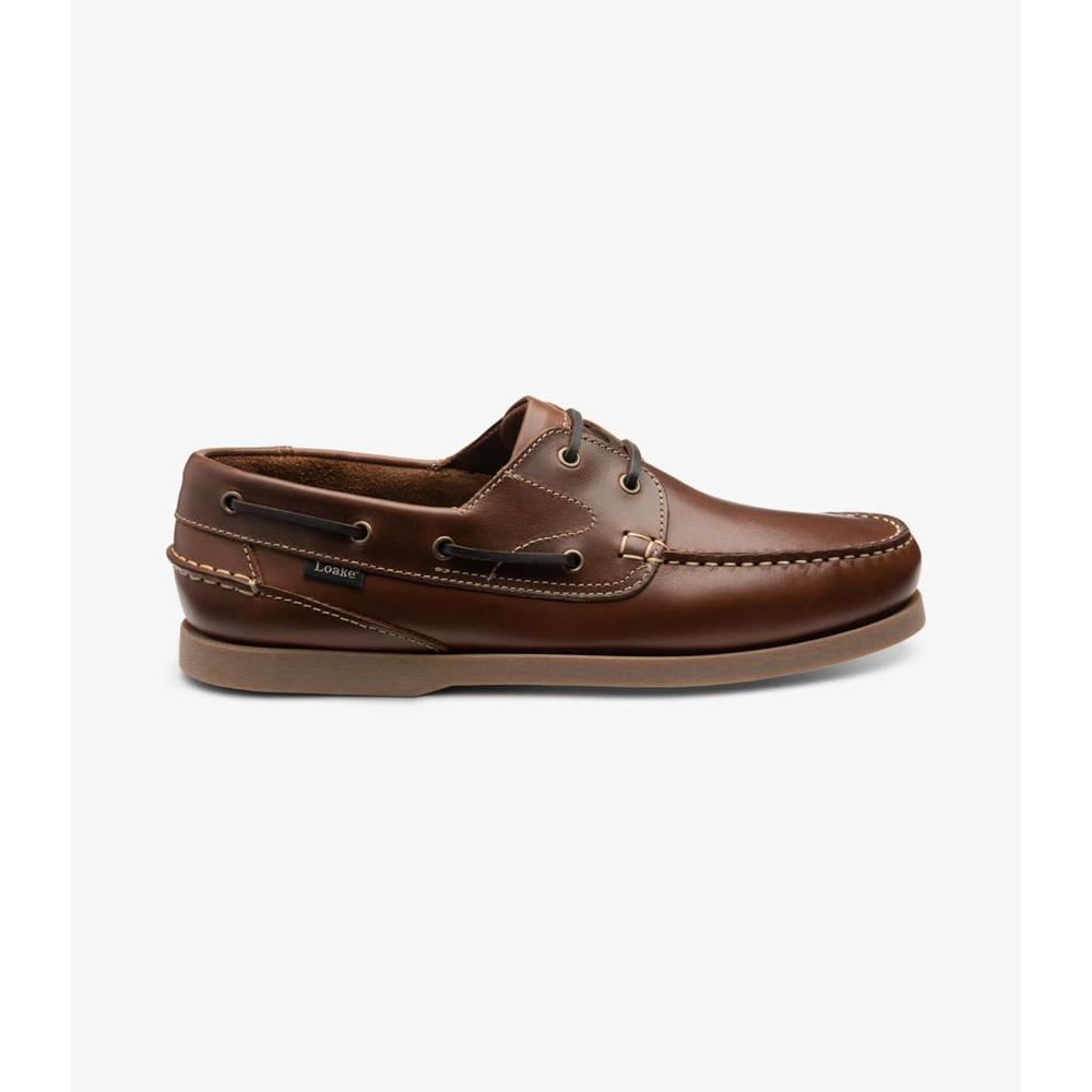 Loake Lymington Brown Waxy Leather Shoe