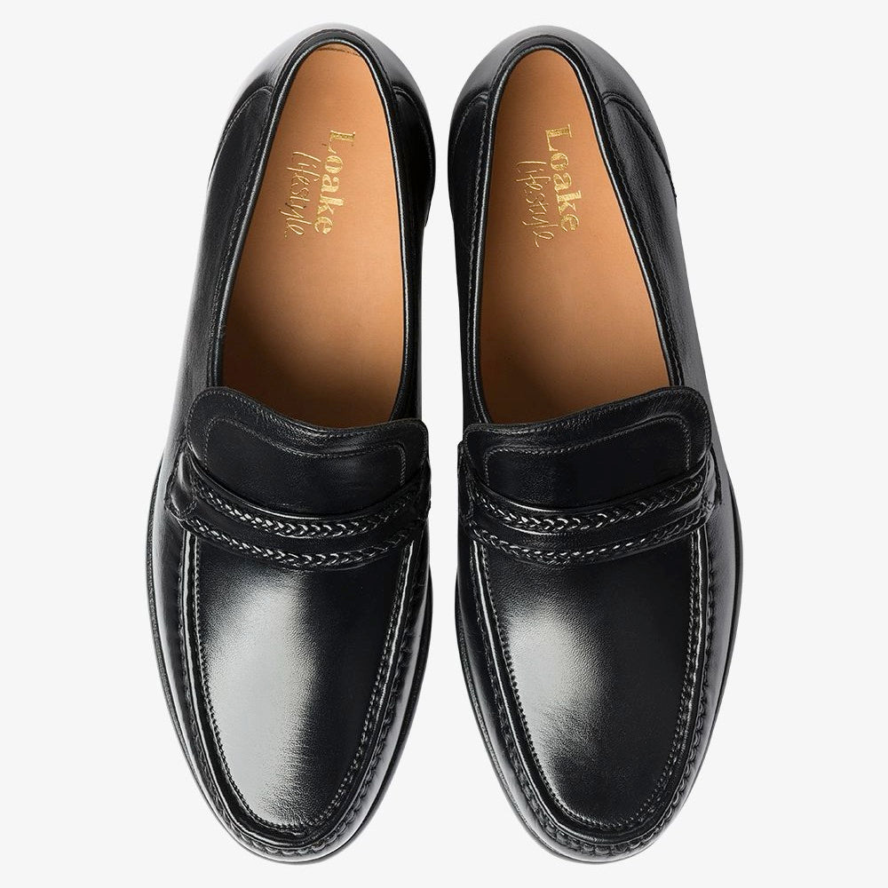 Loake Rome Black Leather Shoe