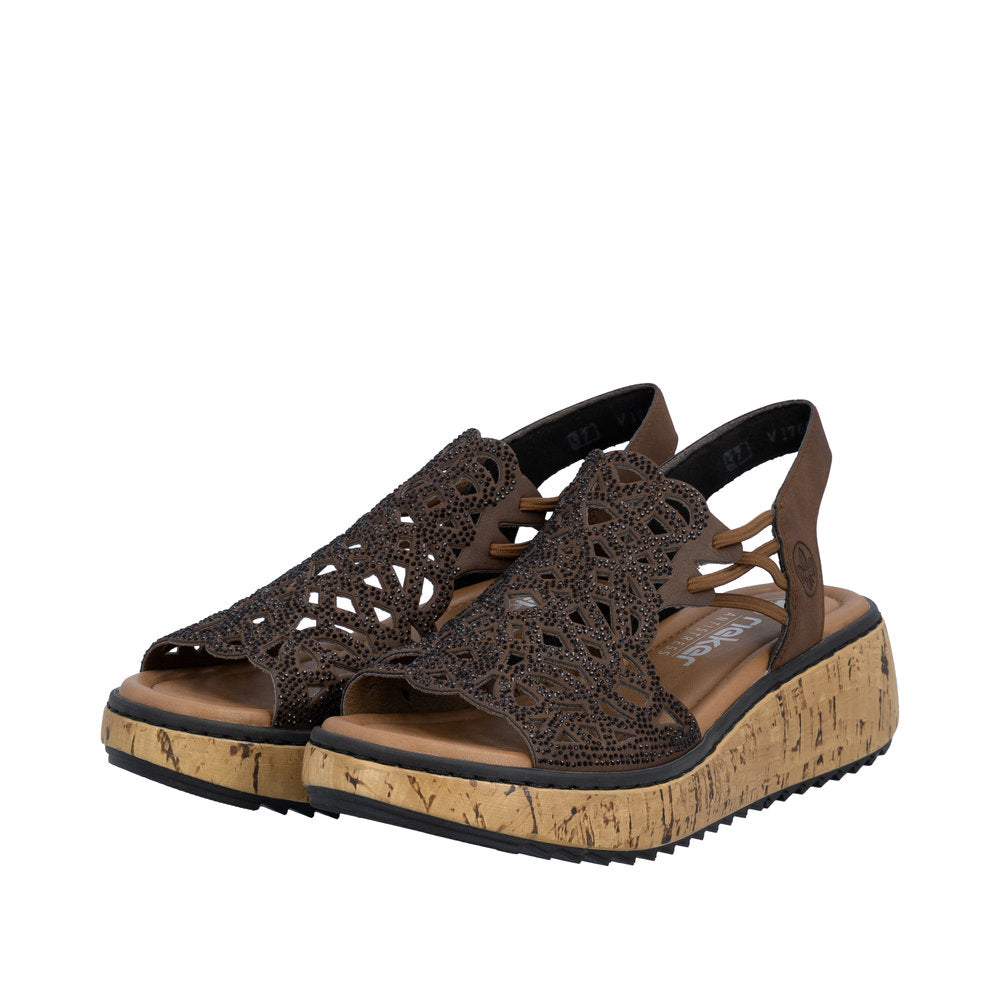 Rieker V1765-24 Lisa Brown Sandal