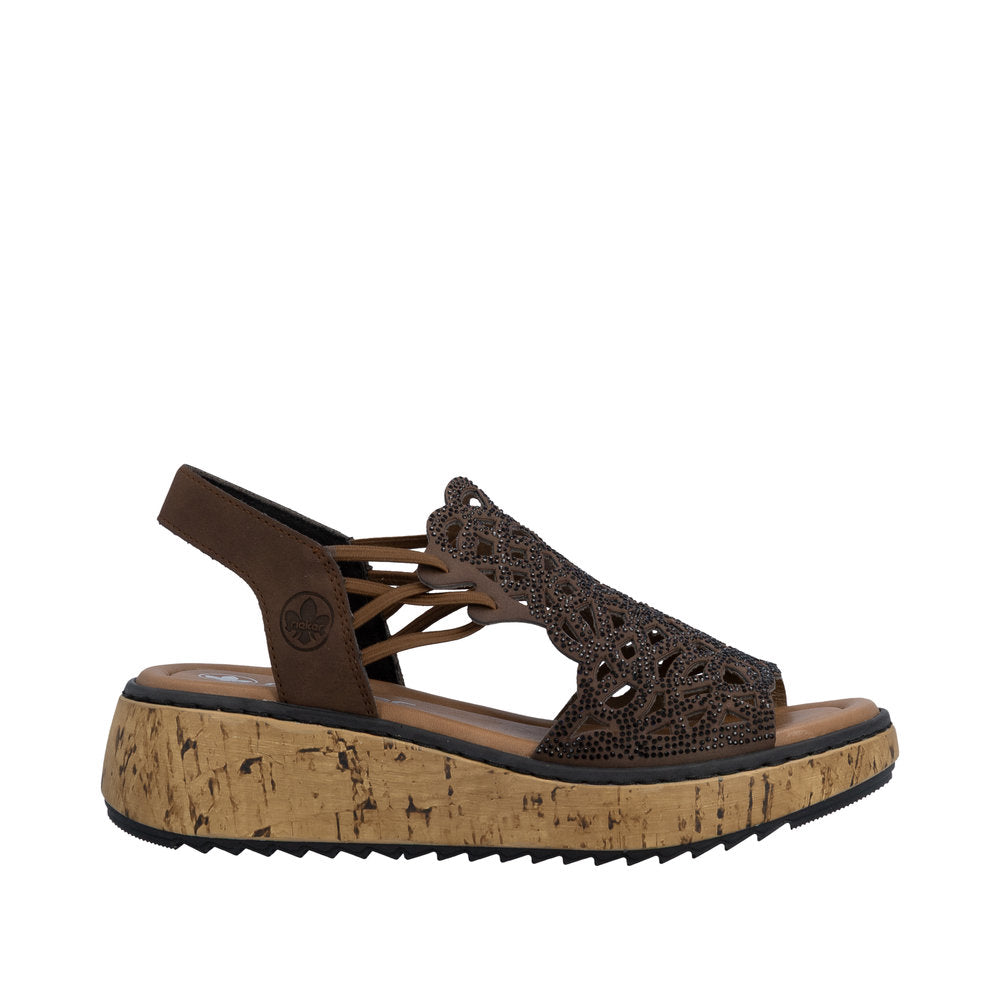Rieker V1765-24 Lisa Brown Sandal