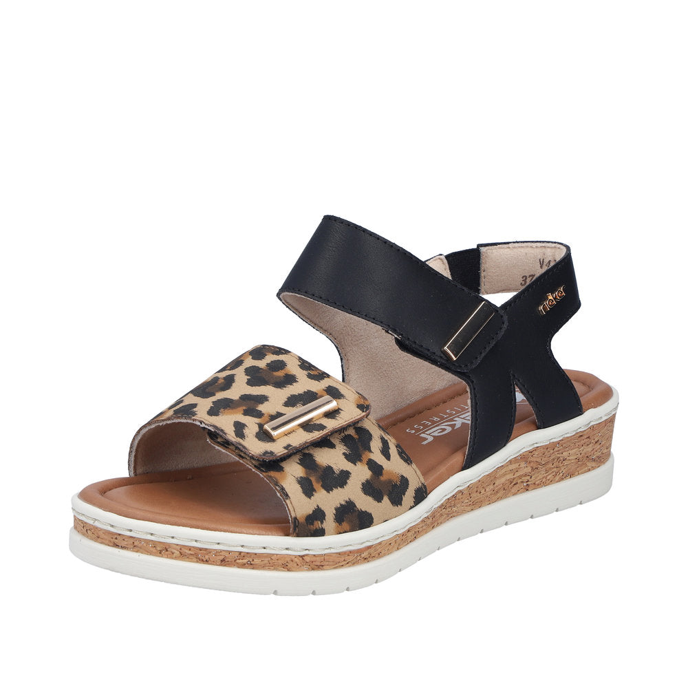 Rieker V4181-00 Lisa Black Sandal