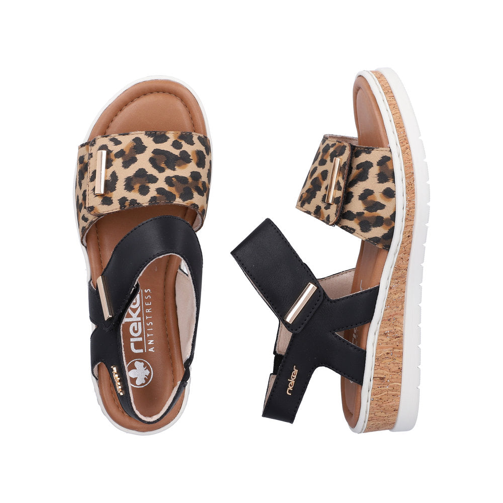 Rieker V4181-00 Lisa Black Sandal