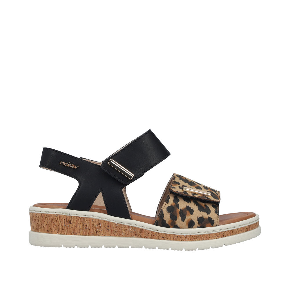 Rieker V4181-00 Lisa Black Sandal
